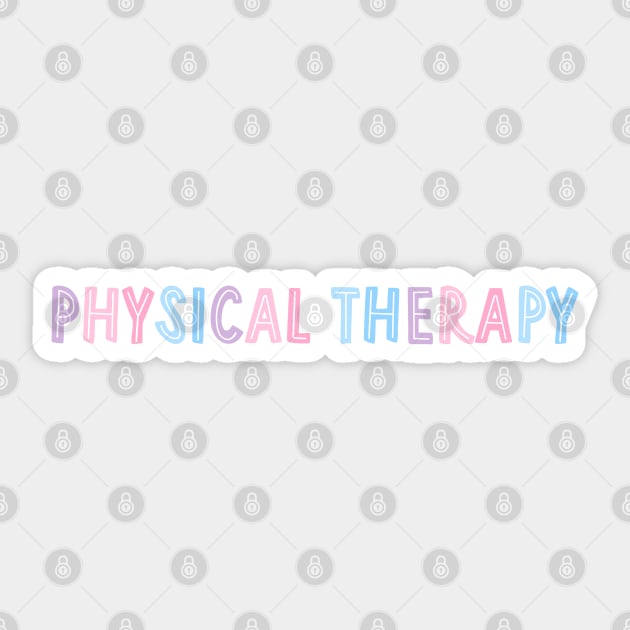 physical therapy - pink/blue/purple Sticker by cartershart